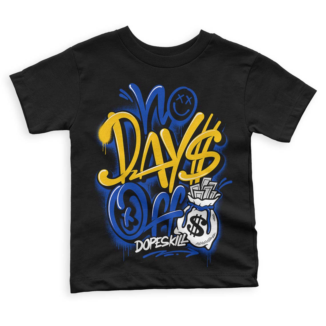 Jordan 14 “Laney” DopeSkill Toddler Kids T-shirt No Days Off Graphic Streetwear - Black