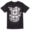 Jordan 2 Cement Grey DopeSkill T-Shirt New Double Bear Graphic Streetwear - Black