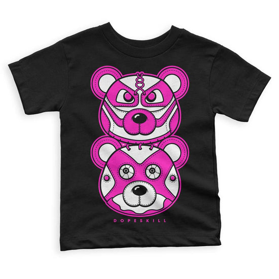 Dunk Low GS “Active Fuchsia” DopeSkill Toddler Kids T-shirt Leather Bear Graphic Streetwear - Black