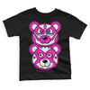 Dunk Low GS “Active Fuchsia” DopeSkill Toddler Kids T-shirt Leather Bear Graphic Streetwear - Black