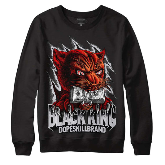 Jordan 2 Retro "Black Cement" DopeSkill Sweatshirt Black King Graphic Streetwear - Black