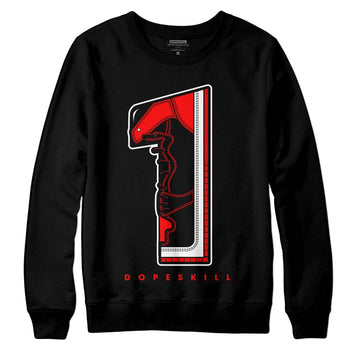 Jordan 1 Retro High OG "Satin Bred" DopeSkill Sweatshirt No.1 Graphic Streetwear - Black