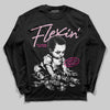 Pink Sneakers DopeSkill Long Sleeve T-Shirt Flexin' Graphic Streetwear - black