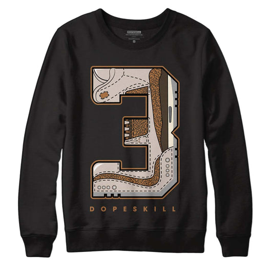 Jordan 3 Retro Palomino DopeSkill Sweatshirt No.3 Graphic Streetwear - Black