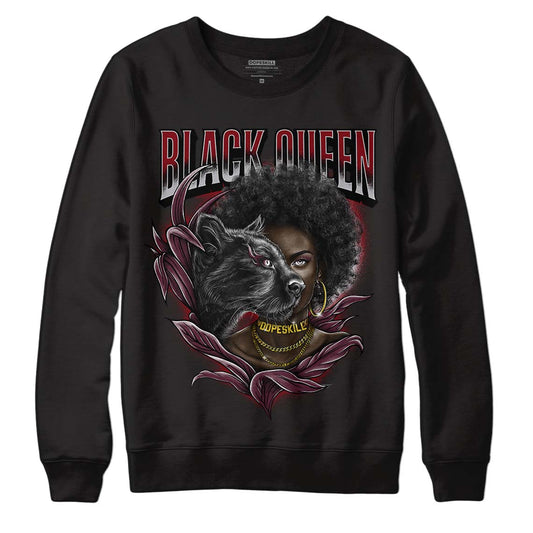 Jordan 5 Retro Burgundy (2023) DopeSkill Sweatshirt New Black Queen Graphic Streetwear - Black