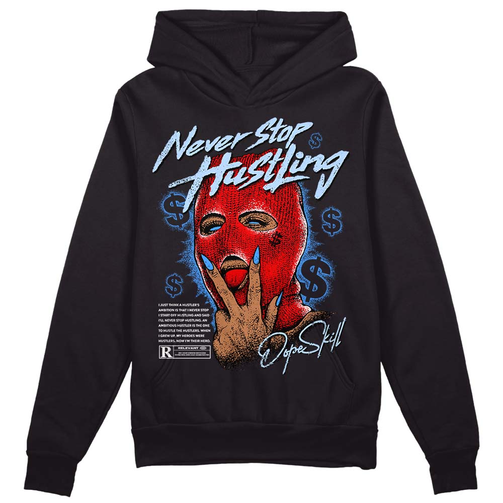 Jordan 11 Retro Cherry DopeSkill Hoodie Sweatshirt Never Stop Hustling Graphic Streetwear - Black