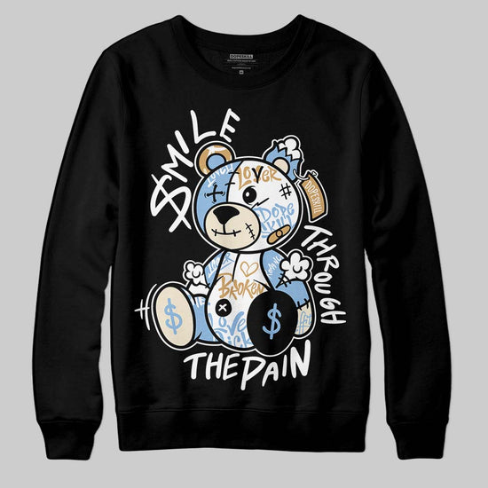 Nike Air Diamond Turf Must Be the Money DopeSkill Sweatshirt Smile Through The Pain Graphic Streetwear - Black