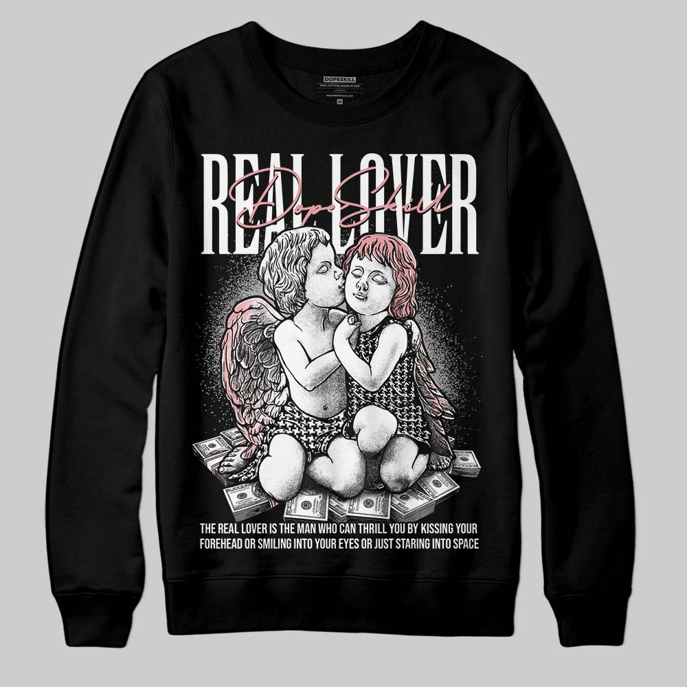 Harris Tweed x Wmns Dunk Low 'Black Phantom' DopeSkill Sweatshirt Real Lover Graphic Streetwear - Black