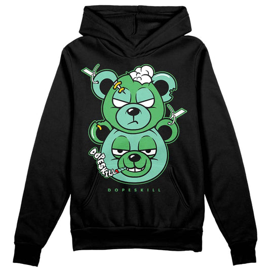 Jordan 1 High OG Green Glow DopeSkill Hoodie Sweatshirt New Double Bear Graphic Streetwear - Black