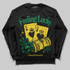 Green Sneakers DopeSkill Long Sleeve T-Shirt Feeling Lucky Graphic Streetwear - black