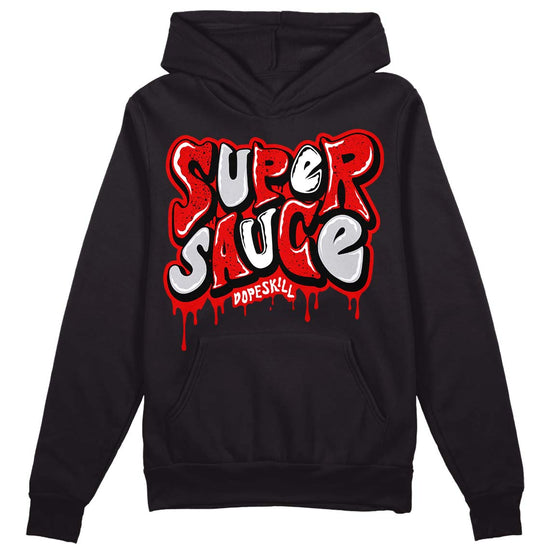 Jordan 4 Retro Red Cement DopeSkill Hoodie Sweatshirt Super Sauce Graphic Streetwear - Black