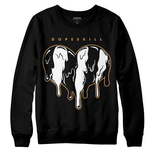 Jordan 11 "Gratitude" DopeSkill Sweatshirt Slime Drip Heart Graphic Streetwear - Black