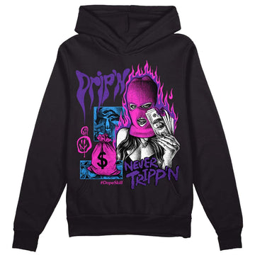 PURPLE Sneakers DopeSkill Hoodie Sweatshirt Drip'n Never Tripp'n Graphic Streetwear - Black