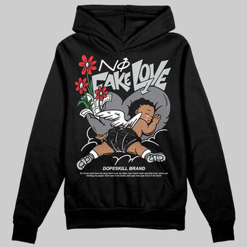 Jordan 4 “Fear” DopeSkill Hoodie Sweatshirt No Fake Love Graphic Streetwear - Black