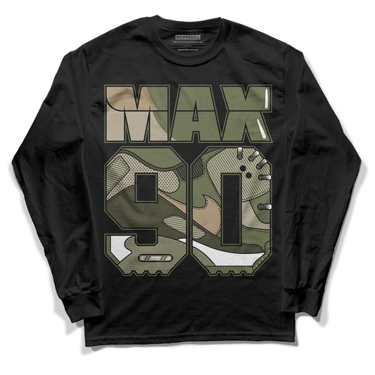 Air Max 90 Ballistic Neutral Olive DopeSkill Long Sleeve T-Shirt Max 90 Graphic Streetwear - Black