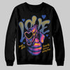 Royal Blue Sneakers DopeSkill Sweatshirt Love Shot Graphic Streetwear - black