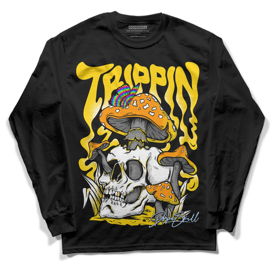 Jordan 6 “Yellow Ochre” DopeSkill Long Sleeve T-Shirt Trippin Graphic Streetwear - Black