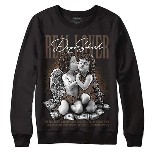 Jordan 1 Retro High OG Palomino DopeSkill Sweatshirt Real Lover Graphic Streetwear - Black