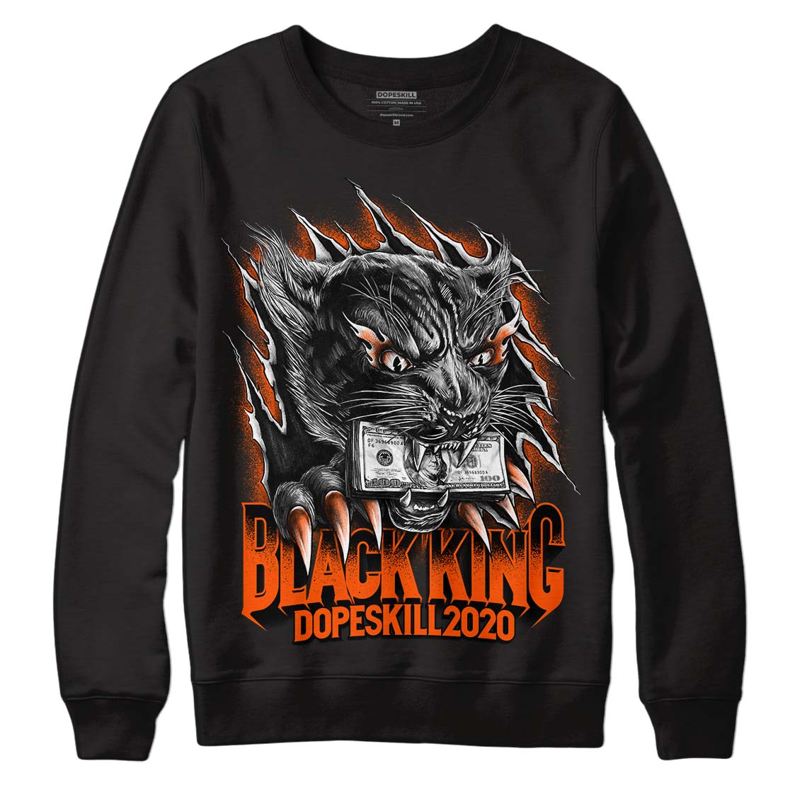 MSCHF Super Normal 2 Orange Milk DopeSkill Sweatshirt Black King Graphic Streetwear - Black