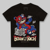 Jordan 4 “Rare Air” DopeSkill Toddler Kids T-shirt Born To Be Rich Graphic Streetwear - Black