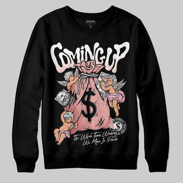 Jordan 1 Low OG “Rust Pink” DopeSkill Sweatshirt Money Bag Coming Up Graphic Streetwear - Black