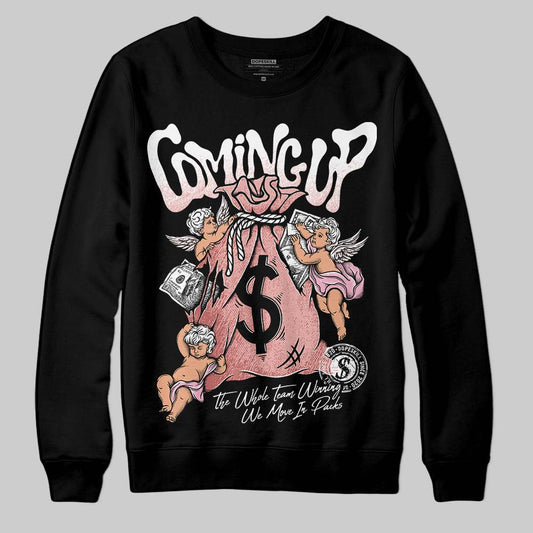 Jordan 1 Low OG “Rust Pink” DopeSkill Sweatshirt Money Bag Coming Up Graphic Streetwear - Black