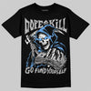 Jordan 5 Black University Blue DopeSkill T-Shirt Go Fund Yourself Graphic Streetwear - Black