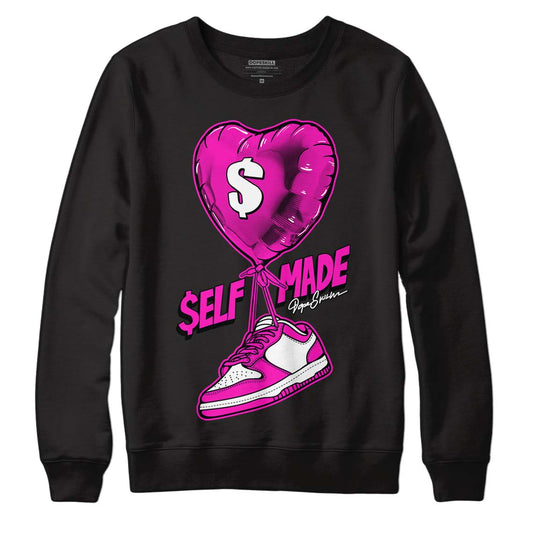 Dunk Low GS “Active Fuchsia” DopeSkill Sweatshirt Self Made Graphic Streetwear - Black