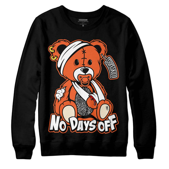 Jordan 3 Georgia Peach DopeSkill Sweatshirt Hurt Bear Graphic Streetwear - Black