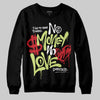 Jordan 5 “Luminous Green” DopeSkill Sweatshirt No Money No Love Typo Graphic Streetwear - Black