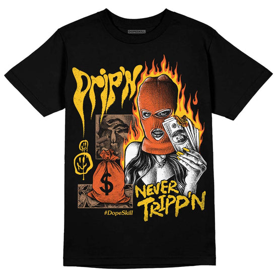 Yellow Sneakers DopeSkill T-Shirt Drip'n Never Tripp'n Graphic Streetwear - Black