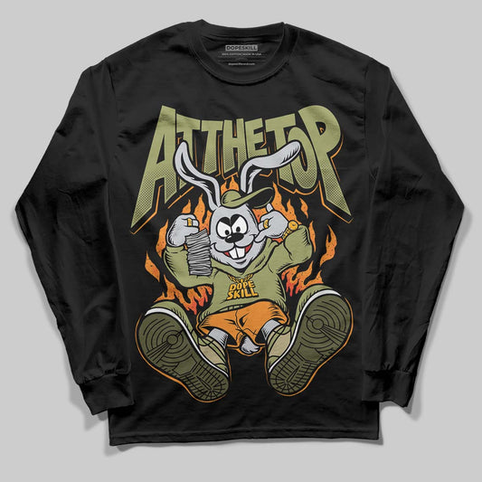 Olive Sneakers DopeSkill Long Sleeve T-Shirt At The Top Graphic Streetwear - Black
