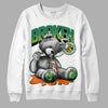 Green Sneakers DopeSkill Sweatshirt Sick Bear Graphic Streetwear - White 