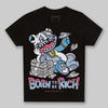 Jordan 3 GS “Cobalt Bliss” DopeSkill Toddler Kids T-shirt Born To Be Rich Graphic Streetwear - Black