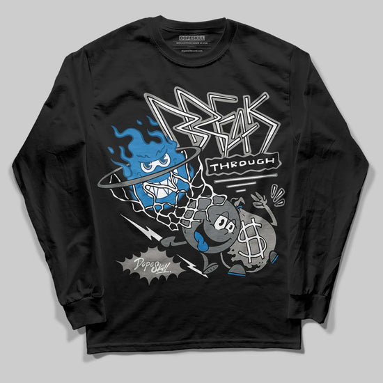 Jordan 9 Cool Grey DopeSkill Long Sleeve T-Shirt Break Through Graphic Streetwear - Black