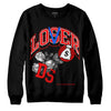 Jordan 1 Retro High OG "Satin Bred" DopeSkill Sweatshirt Loser Lover Graphic Streetwear - Black