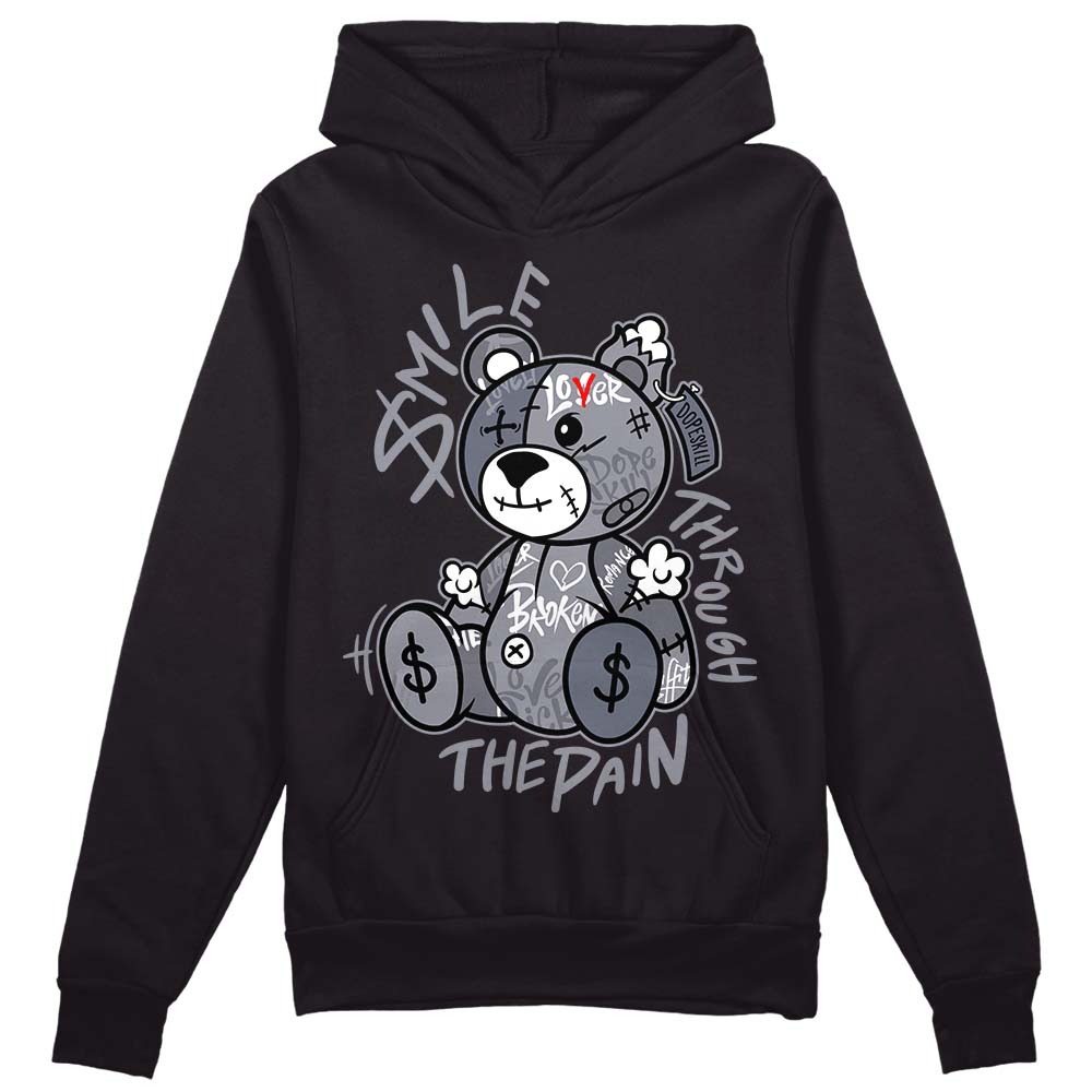 Jordan 14 Retro 'Stealth' DopeSkill Hoodie Sweatshirt Smile Through The Pain Graphic Streetwear - Black