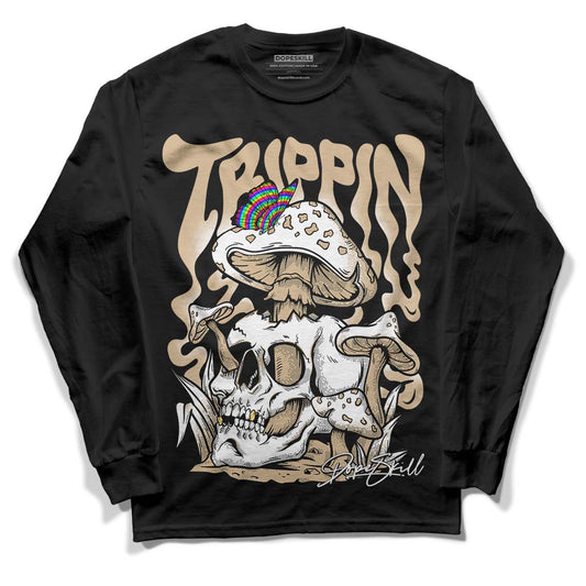 TAN Sneakers DopeSkill Long Sleeve T-Shirt Trippin Graphic Streetwear - Black