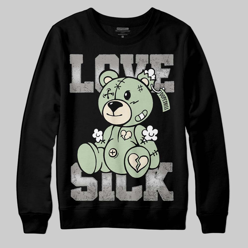 Jordan 4 WMNS “Seafoam” (2025) DopeSkill Sweatshirt Love Sick Graphic Streetwear - black
