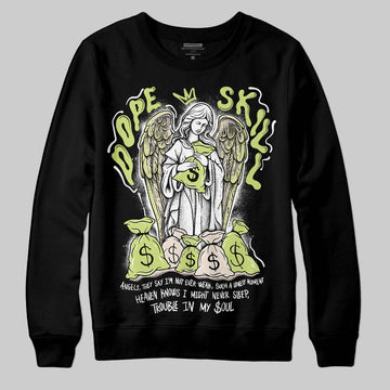 Jordan 5 “Luminous Green” DopeSkill Sweatshirt Angels Graphic Streetwear - Black