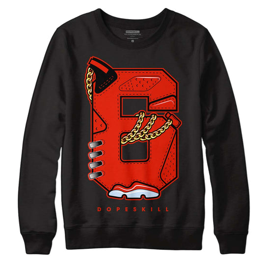 Jordan 6 Retro Toro Bravo DopeSkill Sweatshirt No.6 Graphic Streetwear - Black