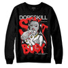 Jordan Spizike Low Bred DopeSkill Sweatshirt Stay It Busy Graphic Streetwear - Black 