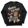 Jordan 3 Retro Palomino DopeSkill Long Sleeve T-Shirt Money Is Our Motive Bear Graphic Streetwear - Black