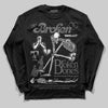 Jordan 4 “Black Cat” (2025) DopeSkill Long Sleeve T-Shirt Broken Bones Graphic Streetwear - Black