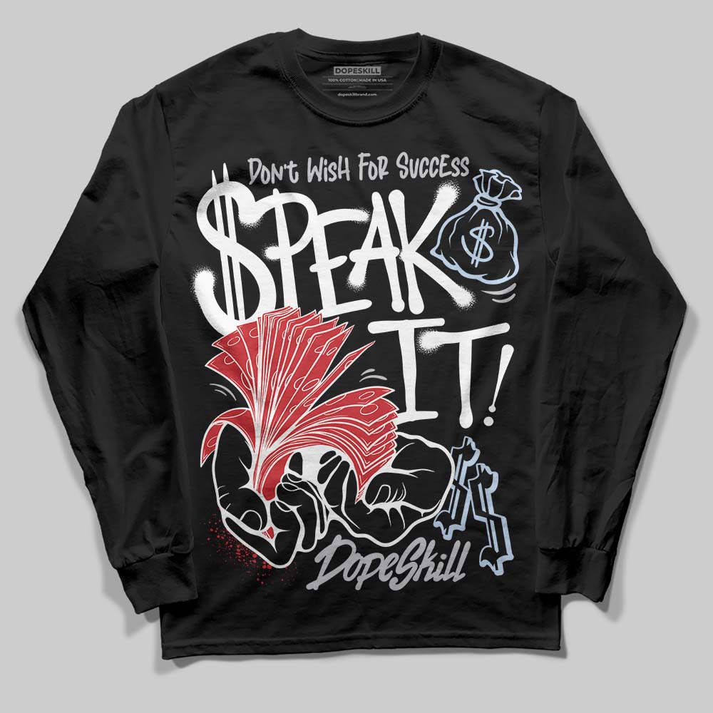 Jordan 5 Retro OG Black Metallic Reimagined DopeSkill Long Sleeve T-Shirt Speak It Graphic Streetwear - Black