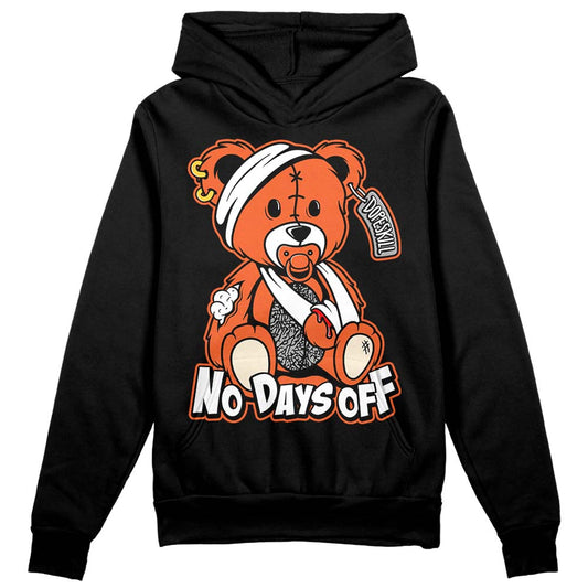 Jordan 3 Georgia Peach DopeSkill Hoodie Sweatshirt Hurt Bear Graphic Streetwear - Black