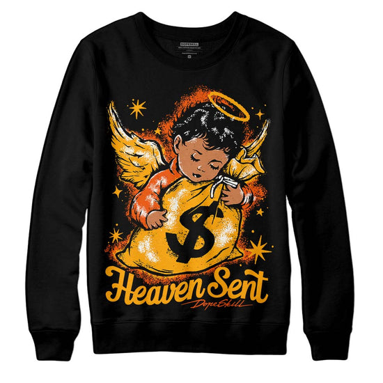 Jordan 12 Retro Black Taxi DopeSkill Sweatshirt Heaven Sent Graphic Streetwear - Black