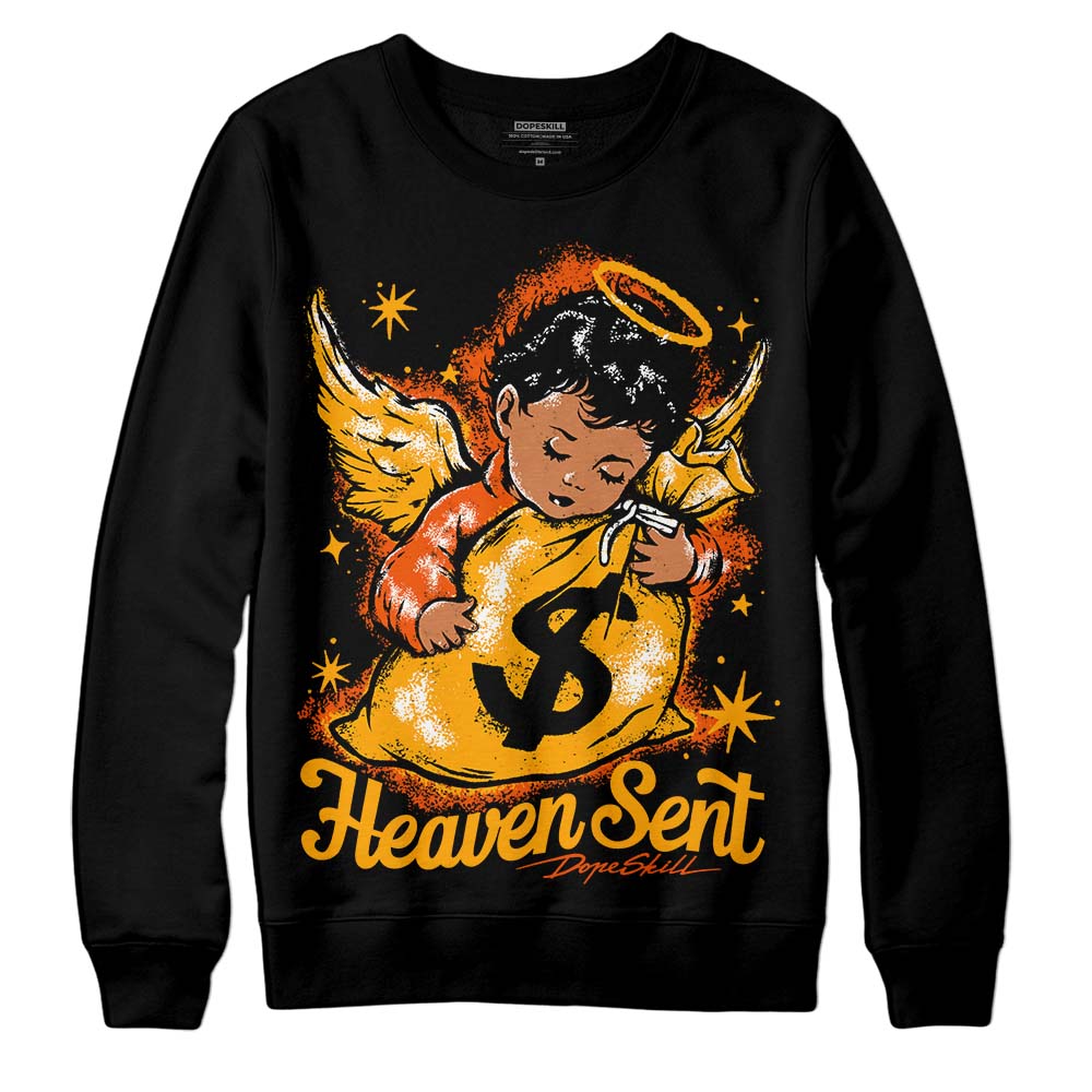 Jordan 12 Retro Black Taxi DopeSkill Sweatshirt Heaven Sent Graphic Streetwear - Black