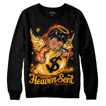 Jordan 12 Retro Black Taxi DopeSkill Sweatshirt Heaven Sent Graphic Streetwear - Black