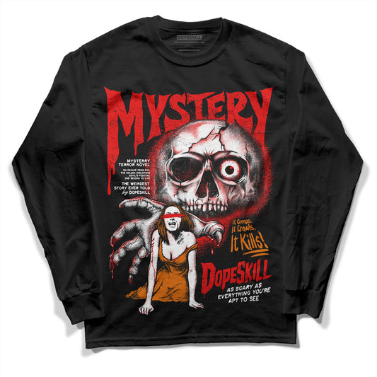 Jordan 4 Retro Red Cement DopeSkill Long Sleeve T-Shirt Mystery Ghostly Grasp Graphic Streetwear - Black 